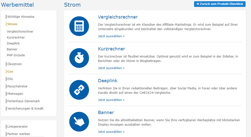 Check24 - Schritt für Schritt Anleitung - Affiliate Möglichkeiten